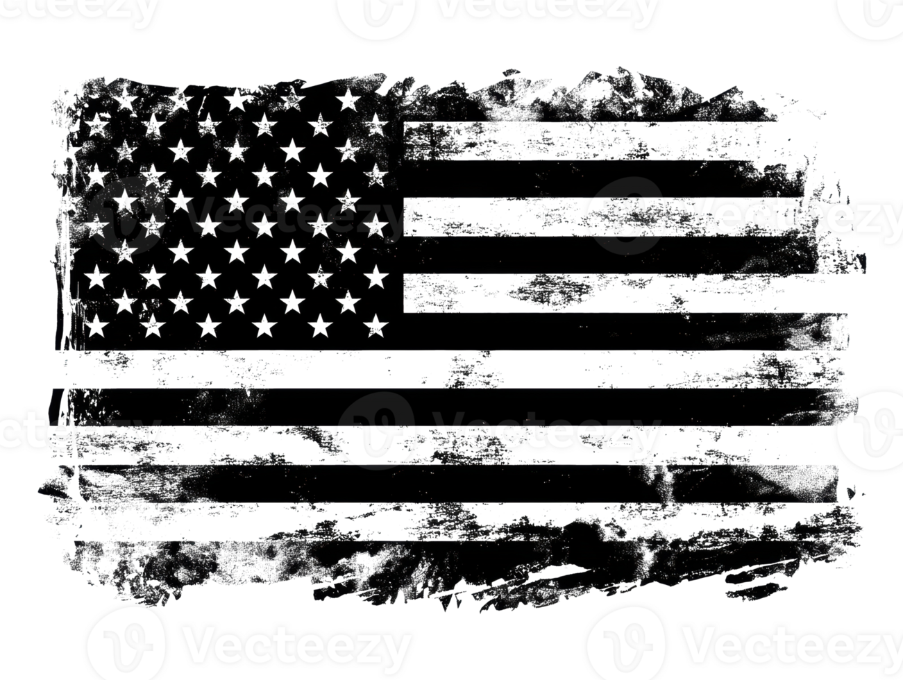 Distressed American flag design for patriotic decor or events png