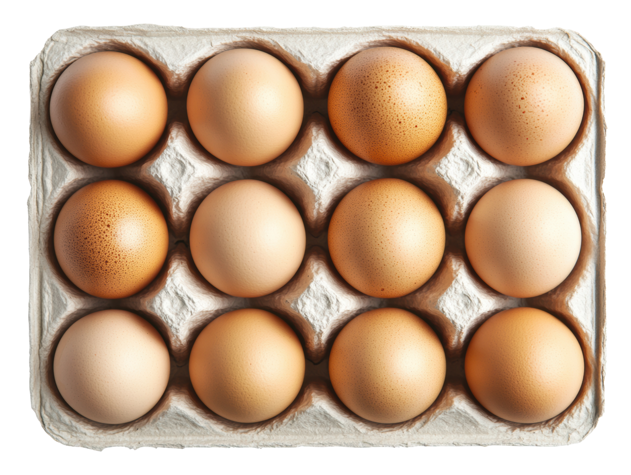 Fresh eggs in a carton ready for cooking and baking tasks png