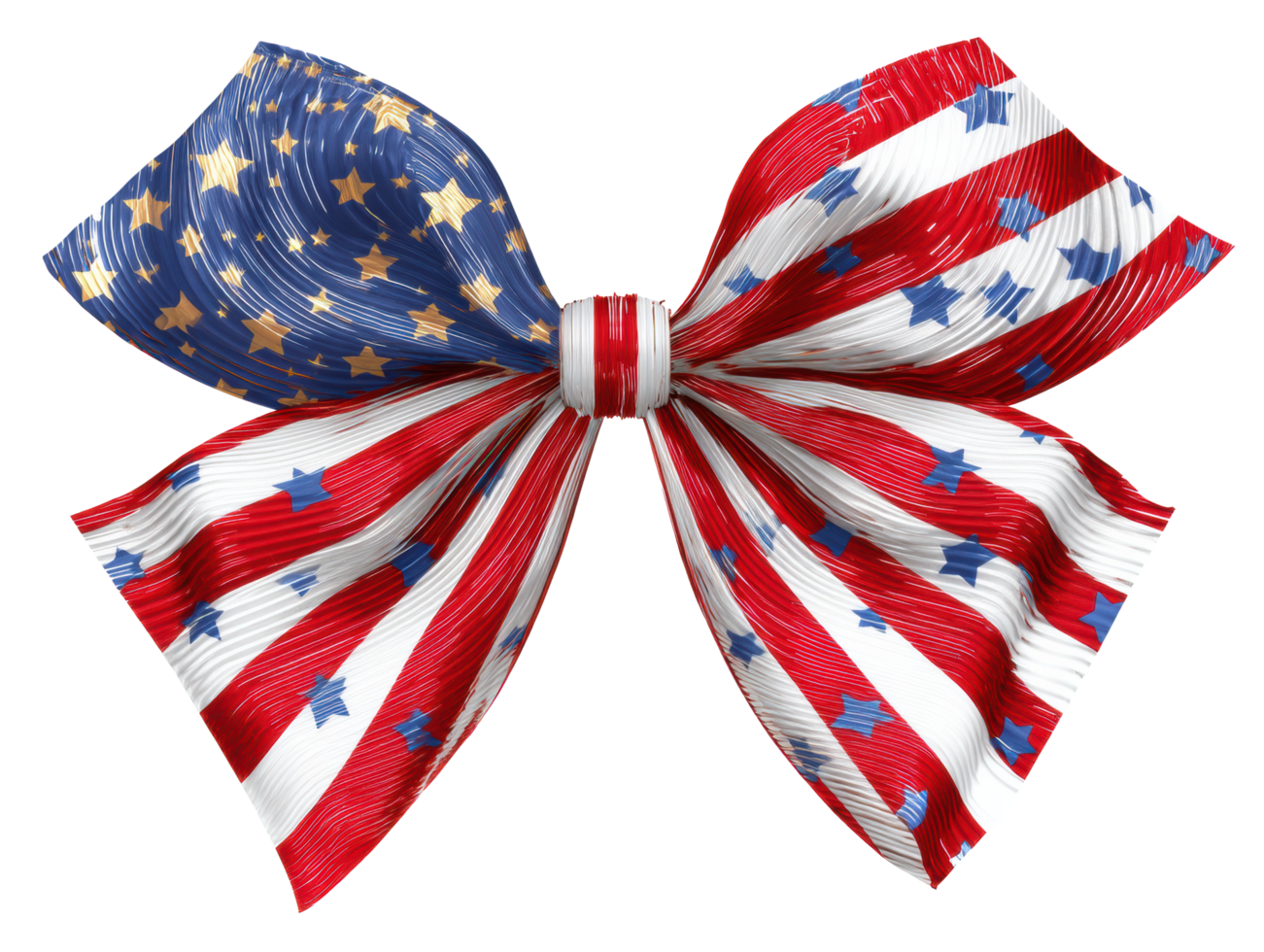 Patriotic bow with stars and stripes design for celebrations png