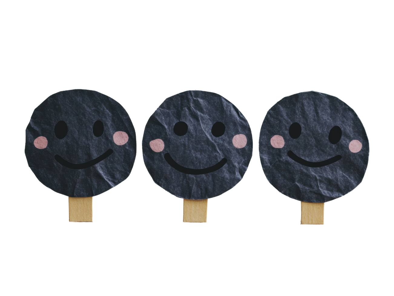 Crafty smiley faces on sticks for playful celebrations and events png