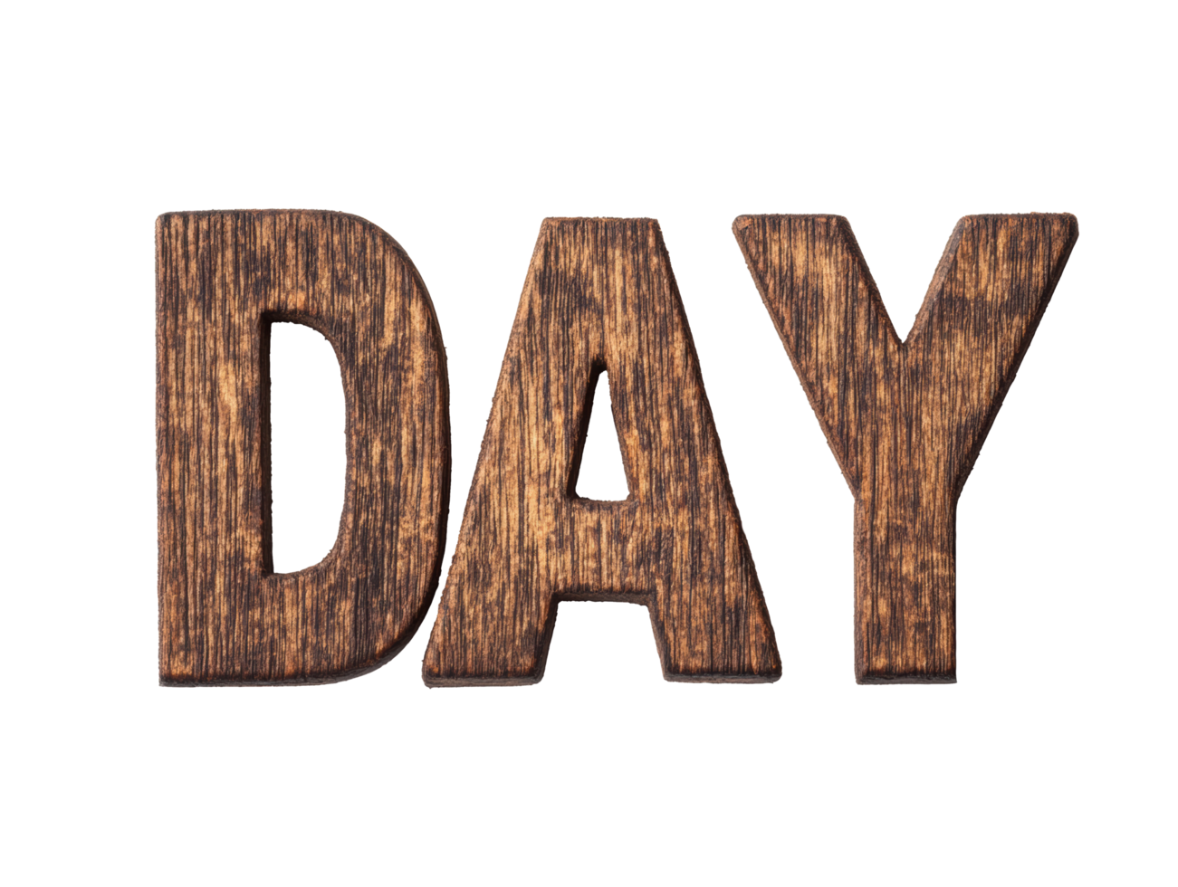 Celebrate every day with rustic wooden letters for decoration png