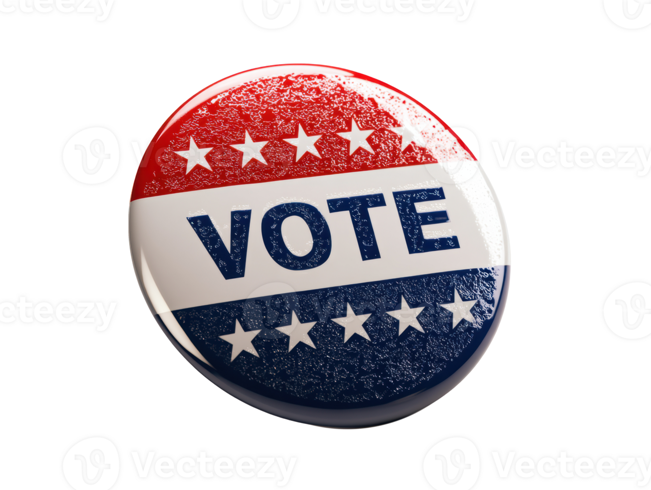 Vote badge with red and blue design for election awareness campaign png