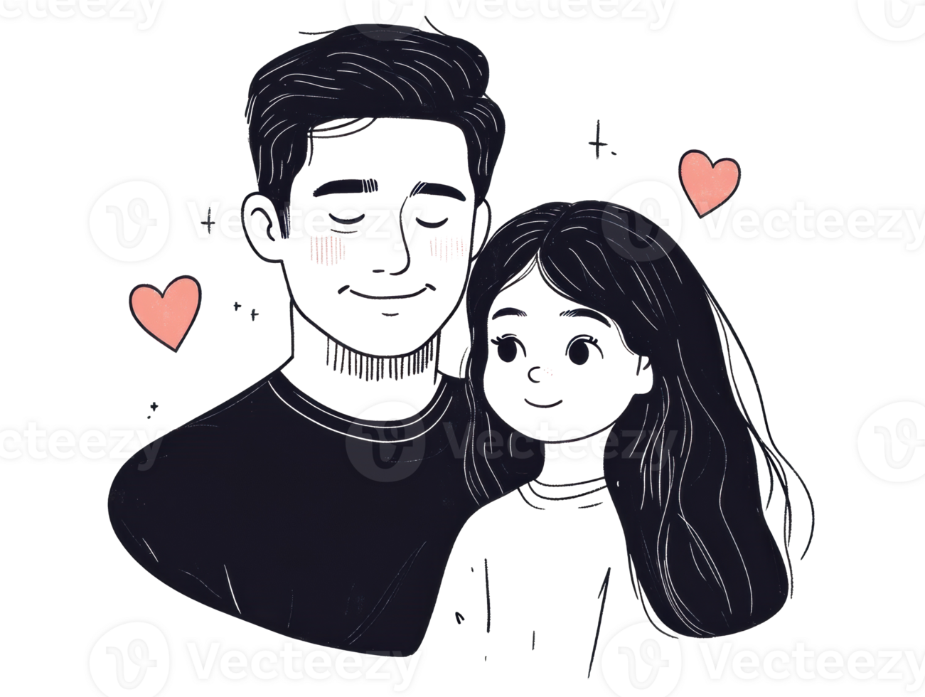 Caring father and daughter moment filled with love and joy png