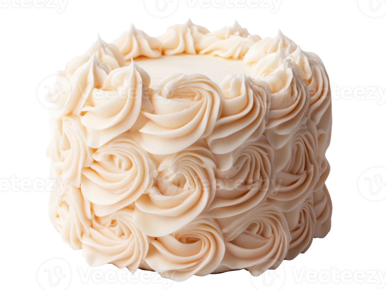 Elegant cake with swirled frosting design for special occasions png