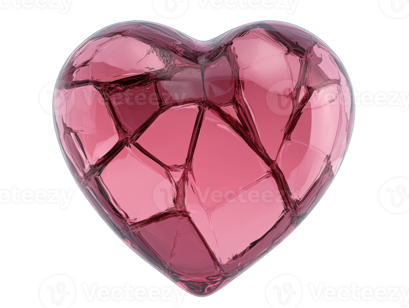Broken heart symbol representing loss and emotional pain png