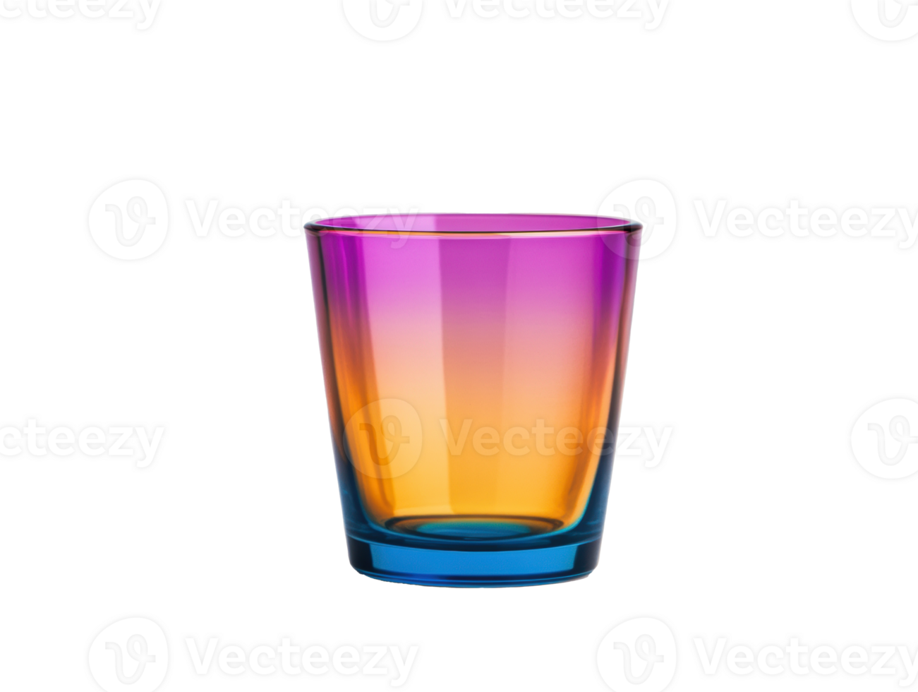 Colorful glass tumbler for modern dining and celebration decor png