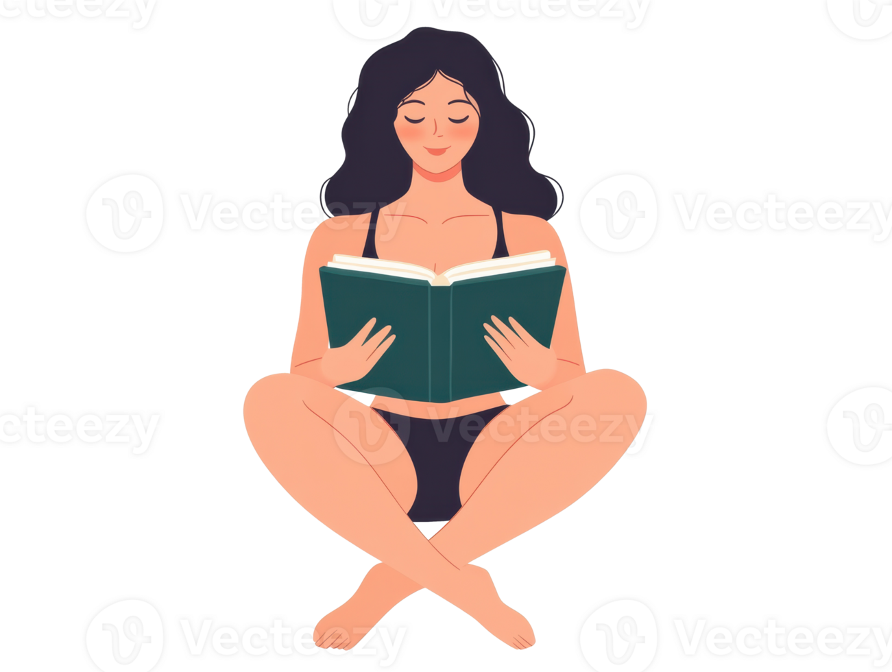 Relaxing summer reading by the poolside in a sunny atmosphere png
