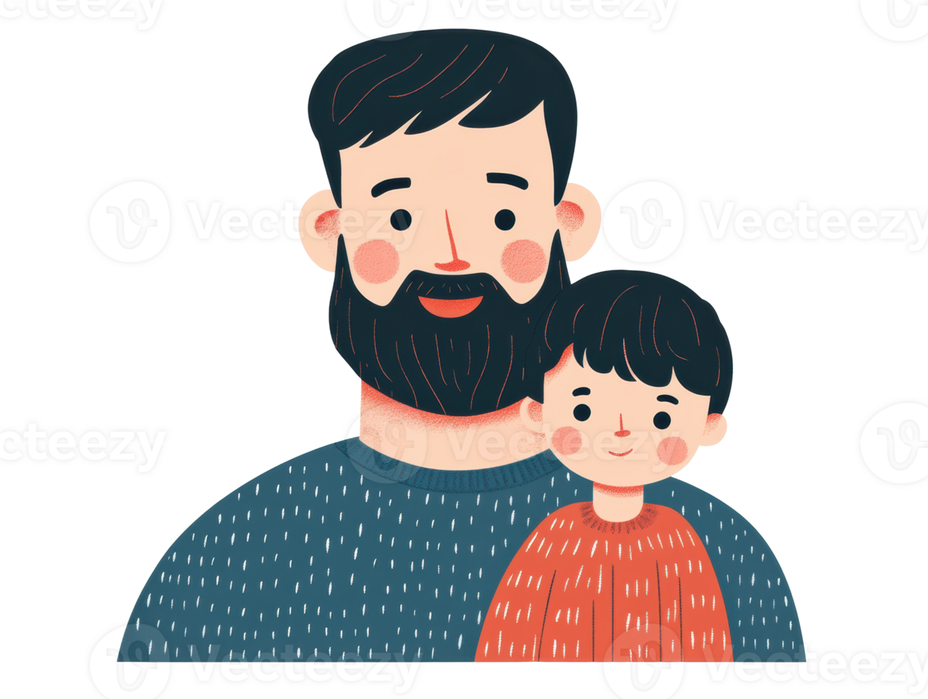 Loving father and son enjoying quality time together png