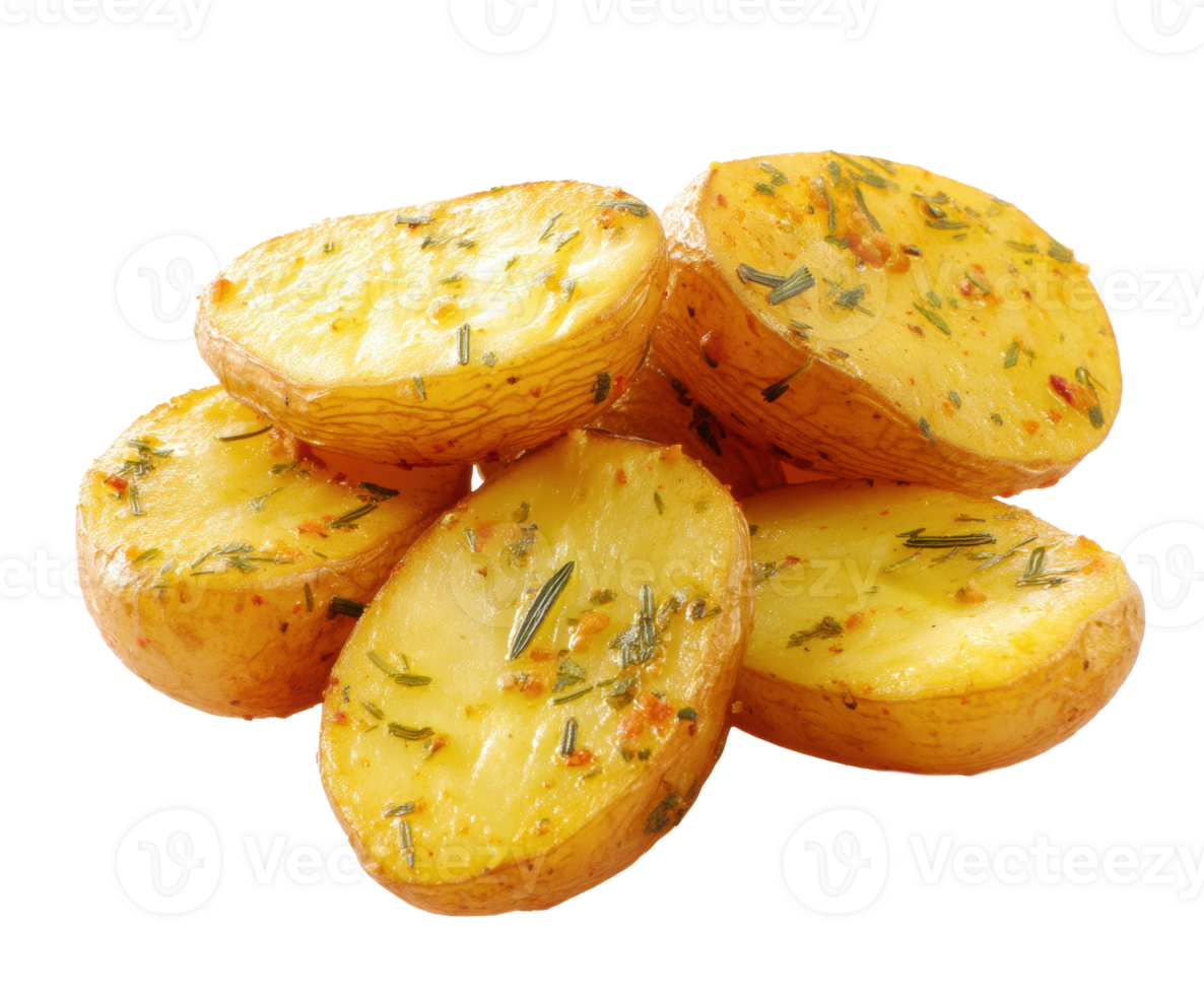 Savory roasted potatoes with herbs fresh from the oven png