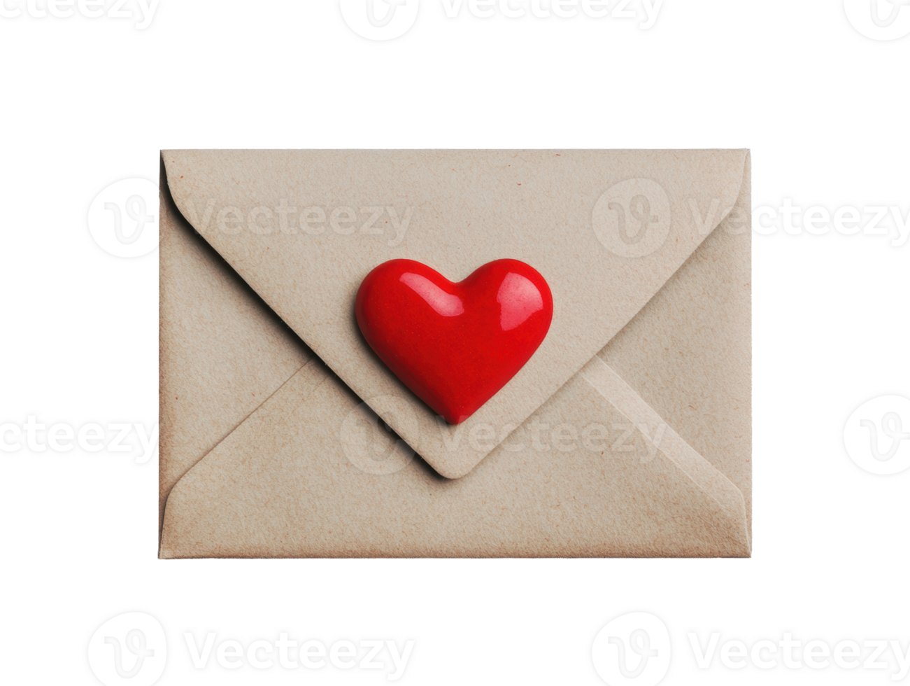 Love letter envelope with heart seal for romantic expressions png