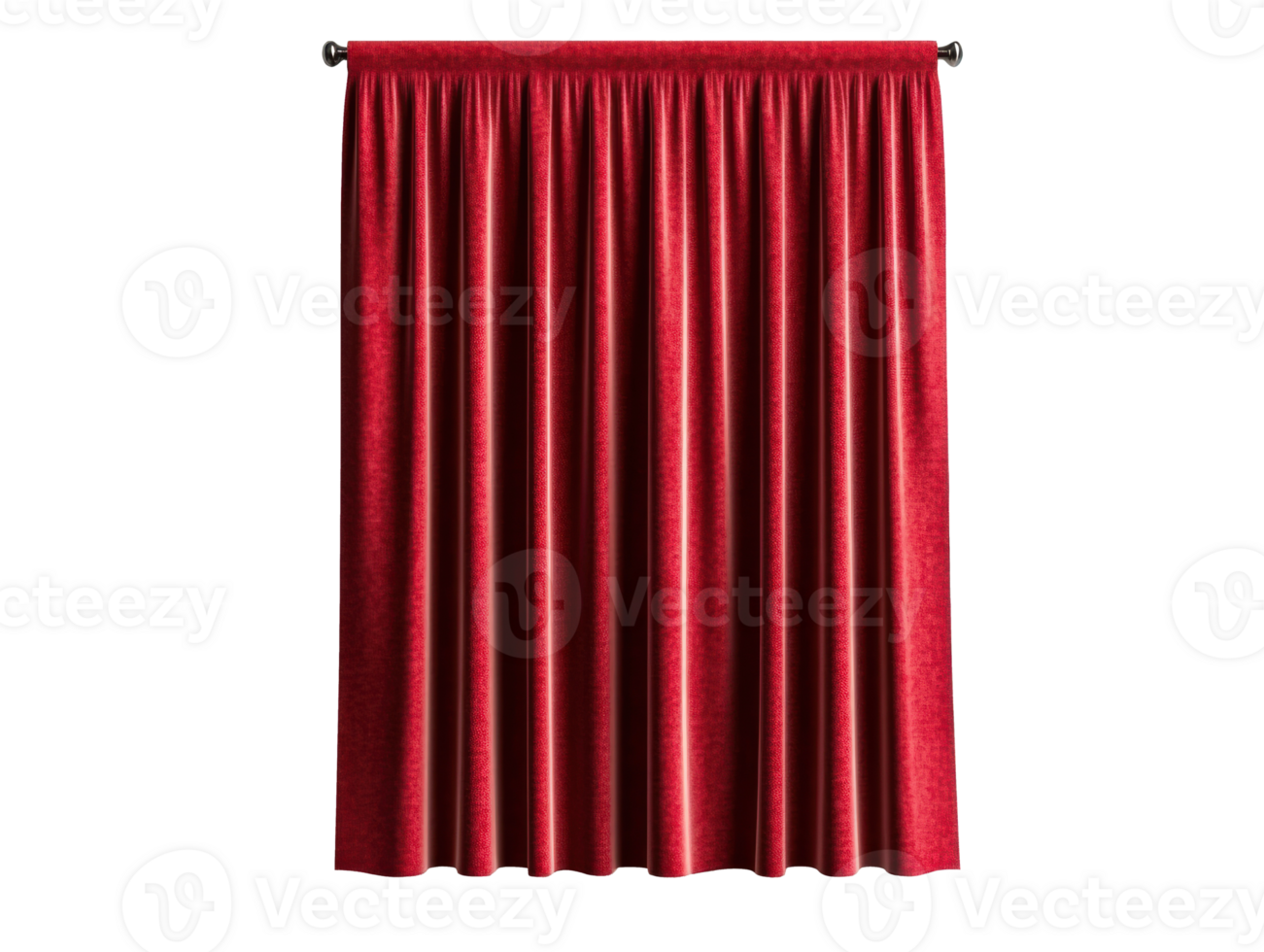 Elegant red curtain for interior decoration and design png