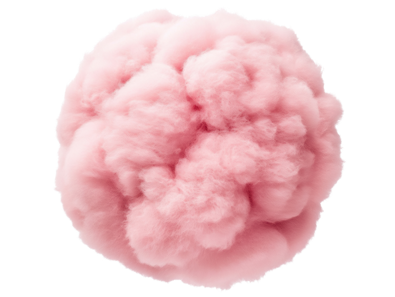 Soft pink cotton candy ball for fun fairs and sweet treats png
