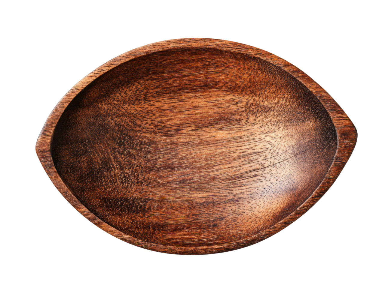 Artistic wooden bowl perfect for serving and decor in any setting png