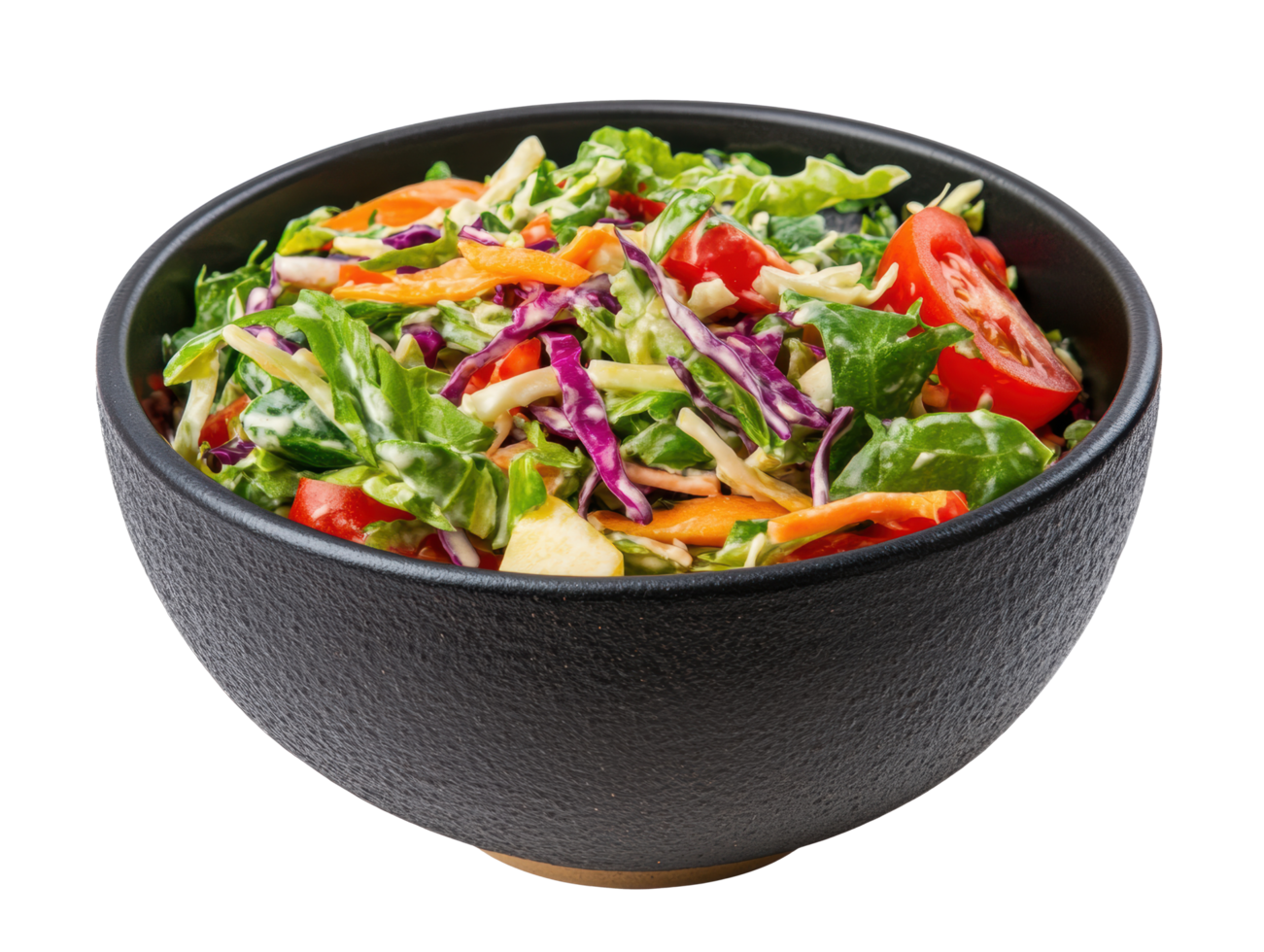 Fresh garden salad with colorful vegetables in a bowl png