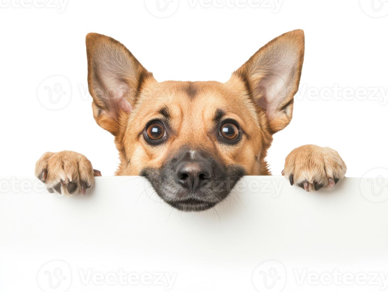 Happy dog greeting and looking for attention at home png