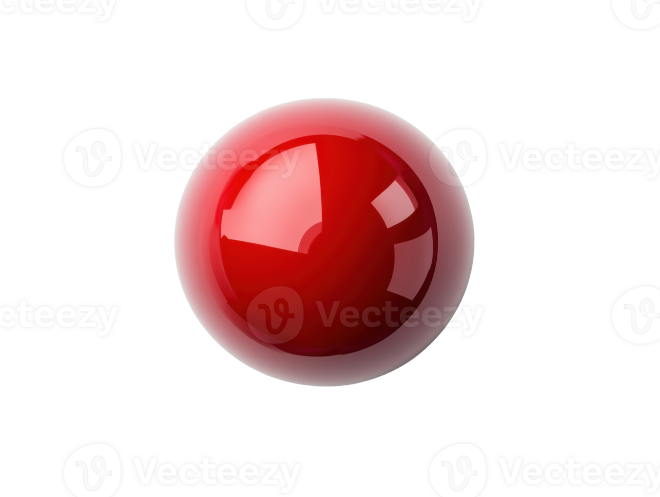 Glossy red sphere for creative design and art projects png