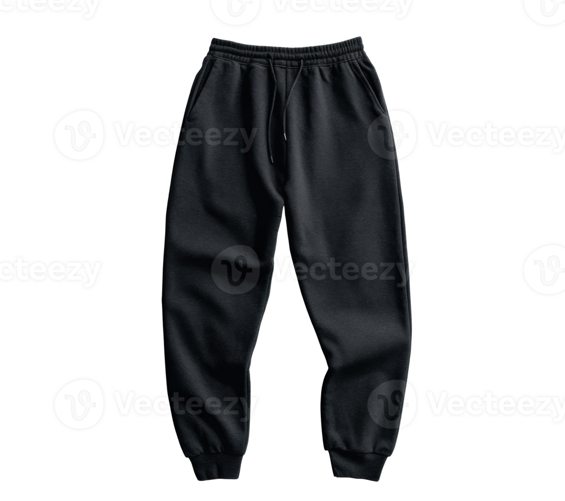 Comfortable black sweatpants for casual wear or athletic activities png