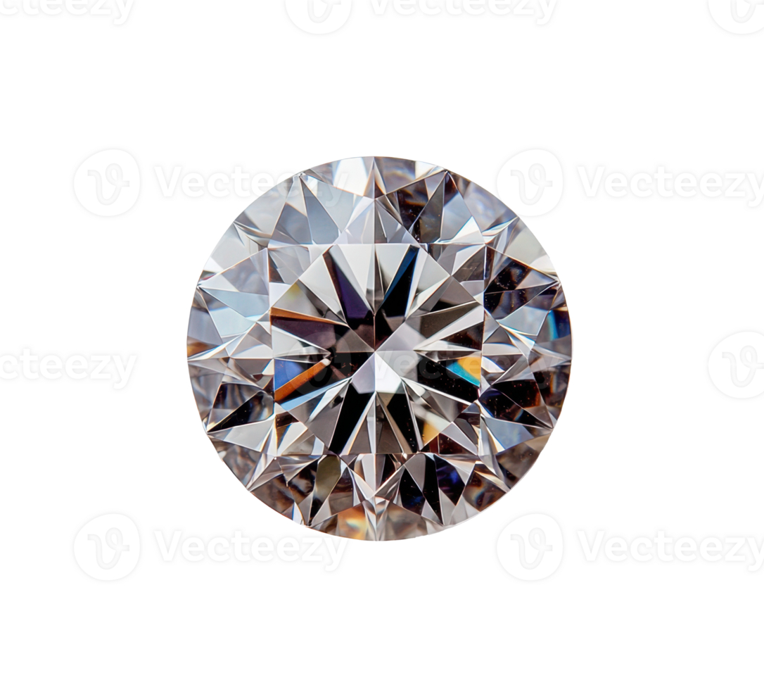 Radiant diamond gem with brilliant cut showcasing sparkling facets png