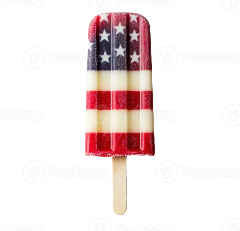 Independence Day frozen treat with flag design png