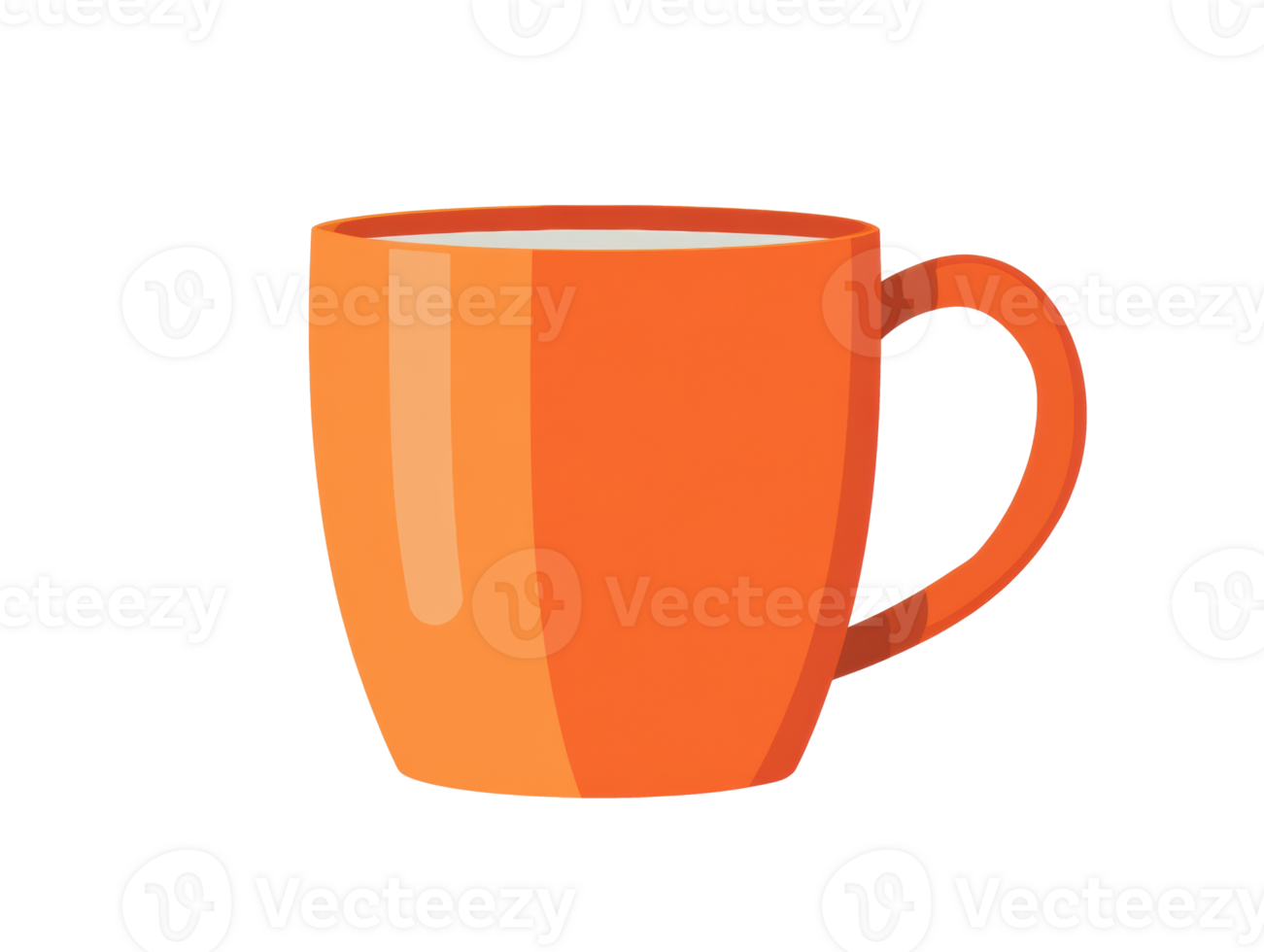 Bright orange mug for cozy drinks and warm moments png