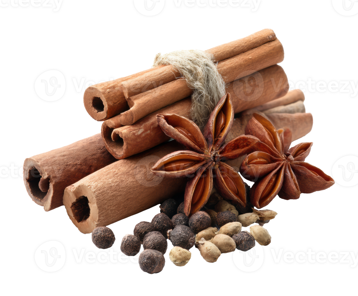 Aromatic spices bundle for cooking and baking png