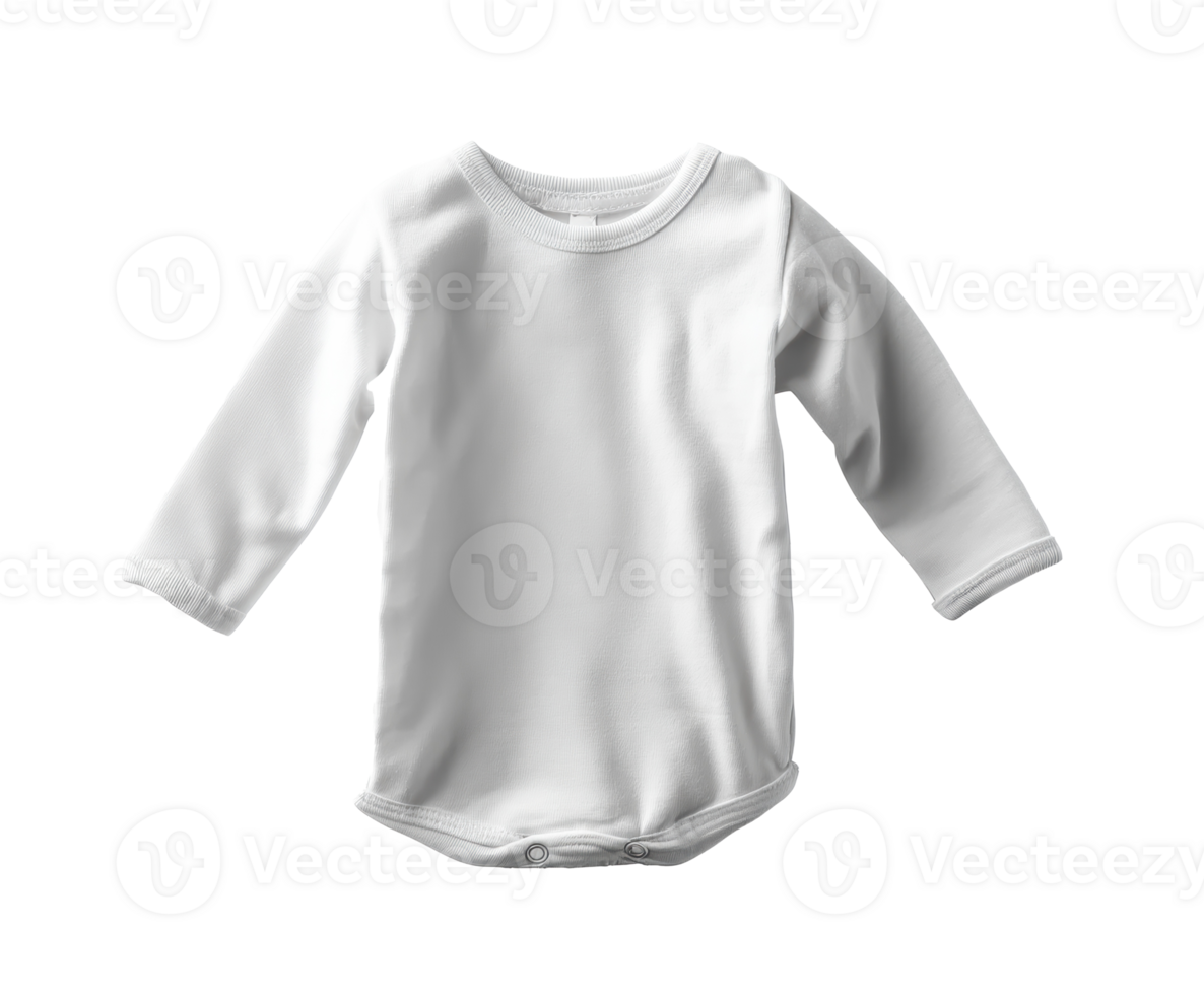 Classic white baby onesie for newborn apparel and gift options png