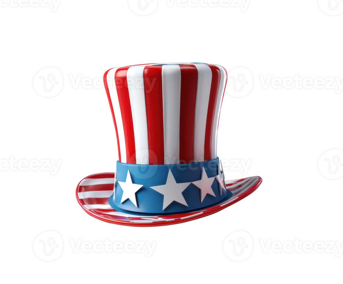 Patriotic top hat for festive celebrations and events png
