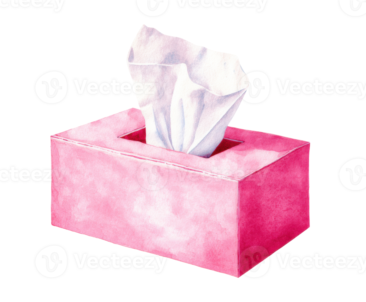 Tissue box with soft tissues for home use and comfort needs png