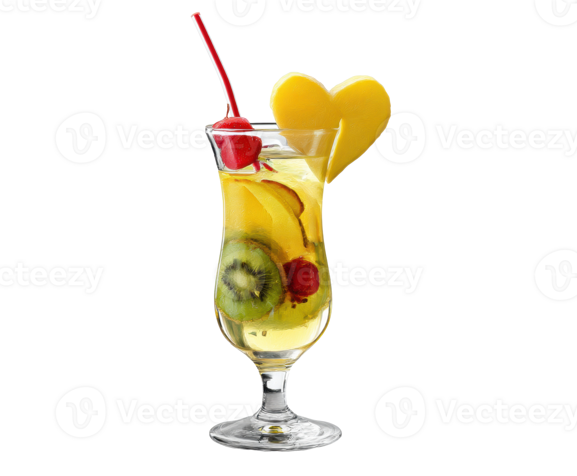 Cherry mango cocktail for summer fun png
