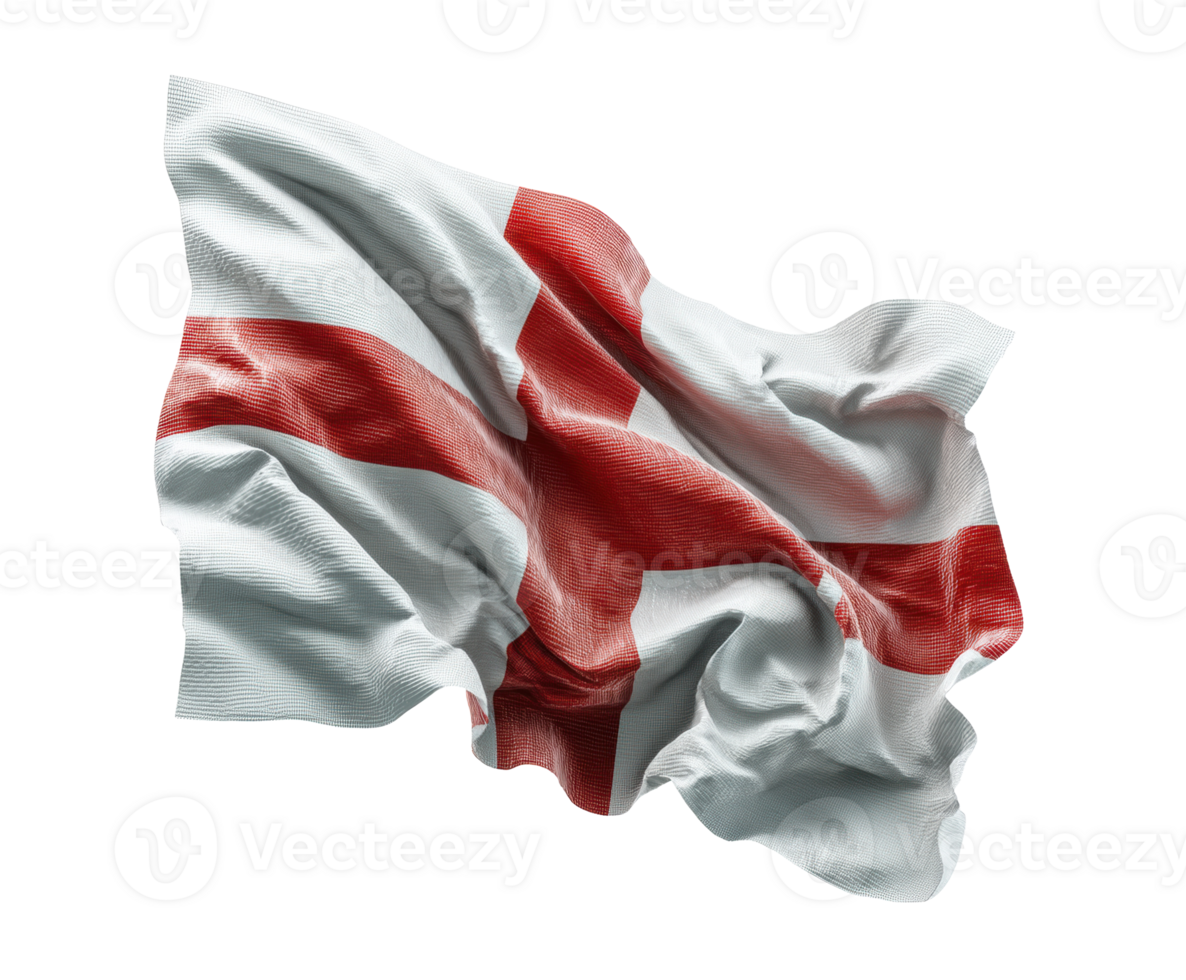 England flag waving in the air during a national celebration event png