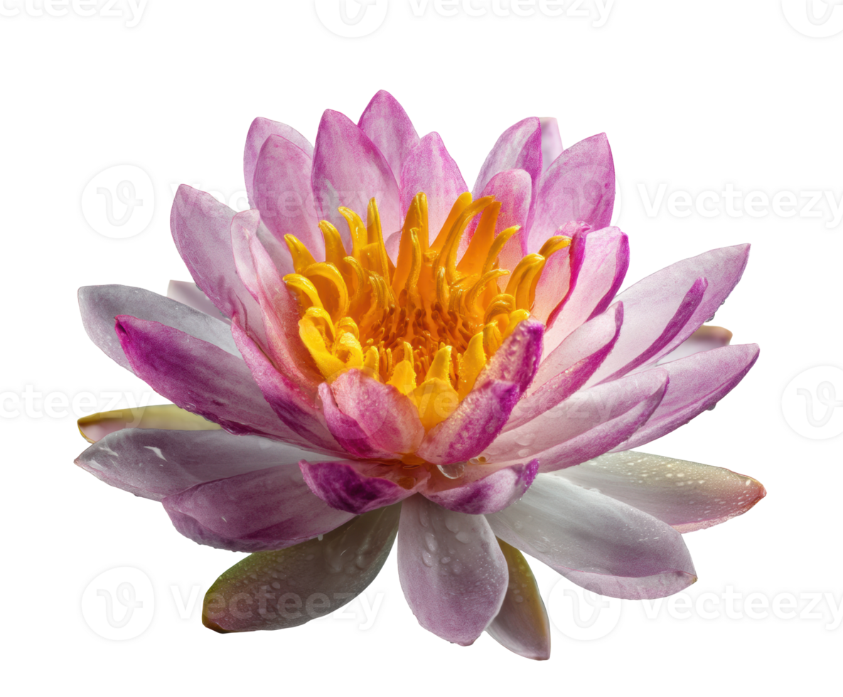 Beautiful water lily blooming in serene garden pond png