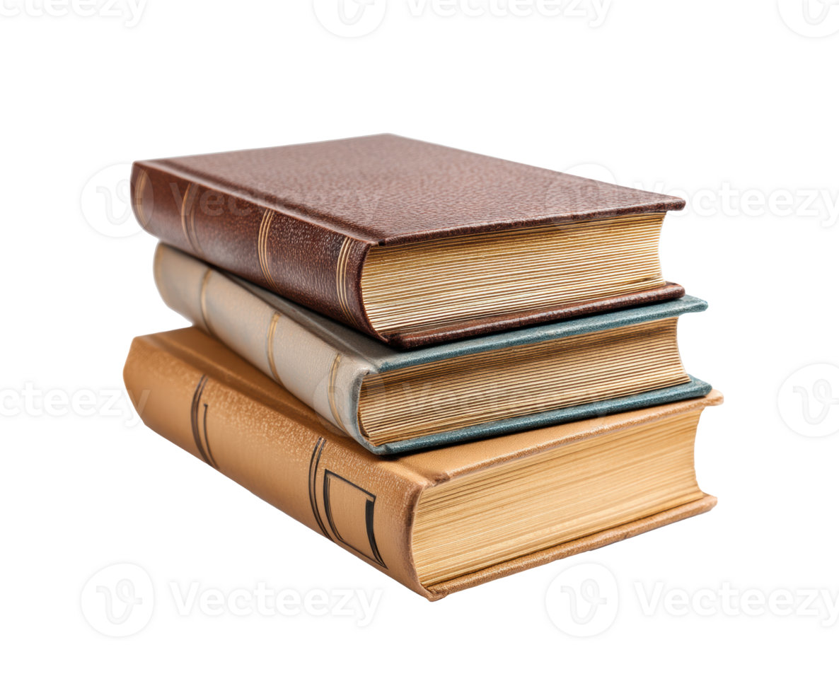 Timeless collection of classic hardcover books stacked for reading png