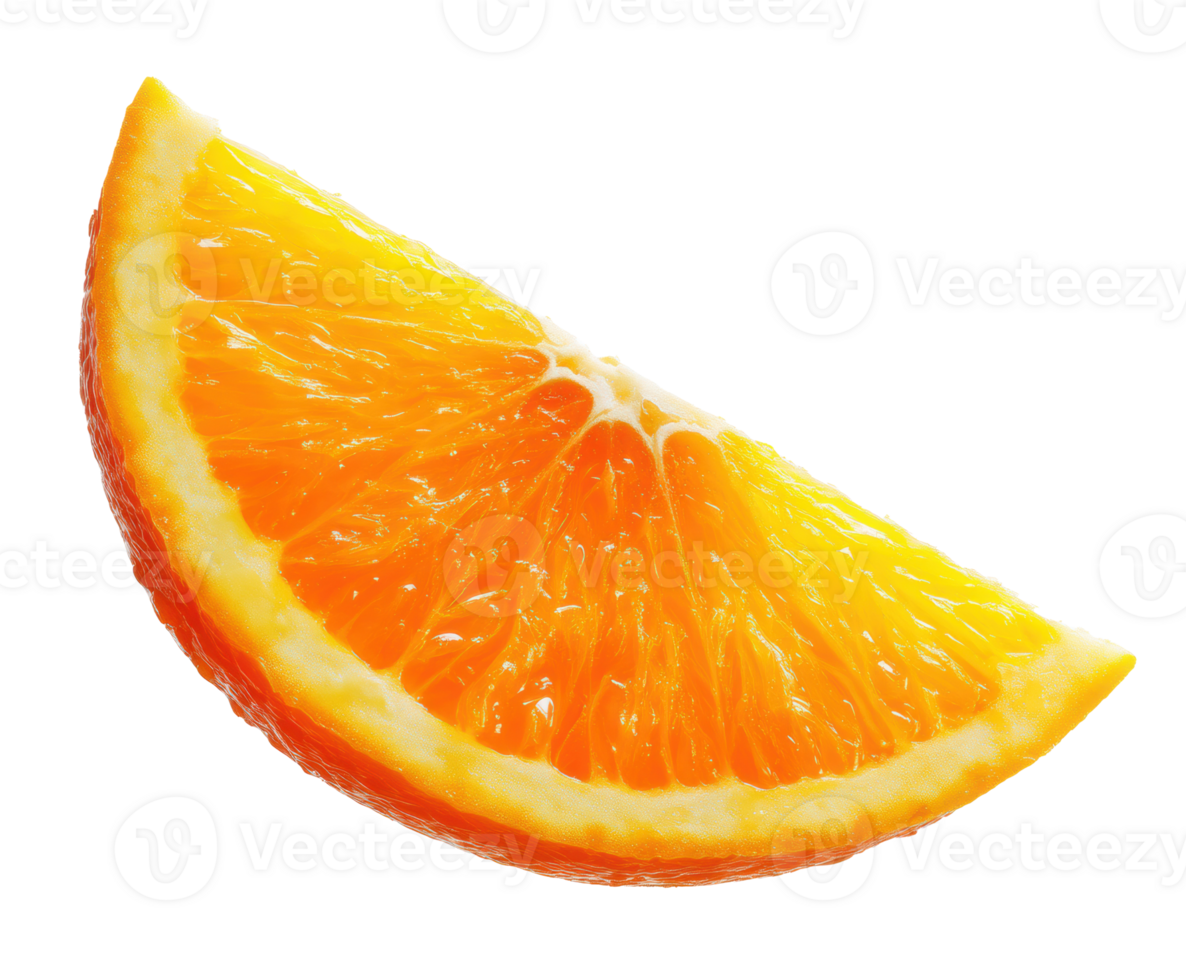 Fresh orange segment showcasing juicy texture and vibrant color png