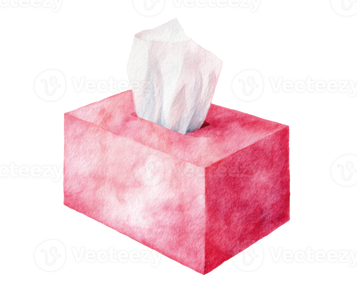 Soft pink tissue box with white tissues for comfort and convenience png