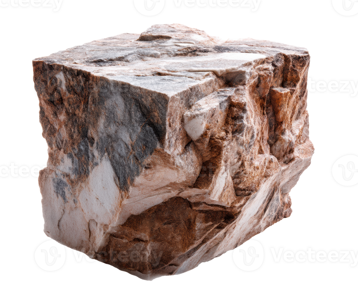 Natural stone block suitable for architectural and design projects png