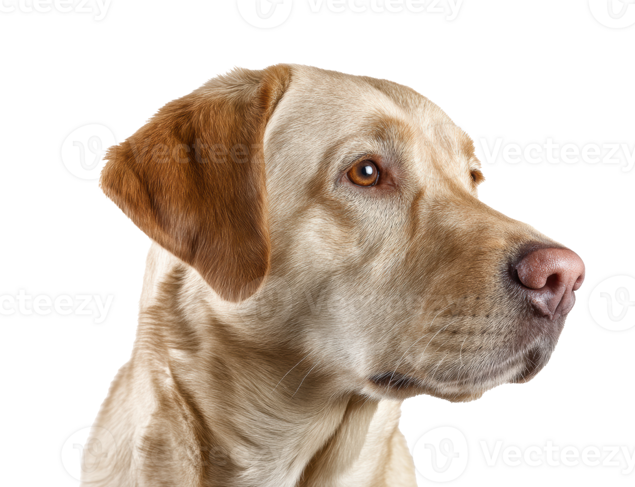 Labrador retriever dog close up profile detail for pet lovers png