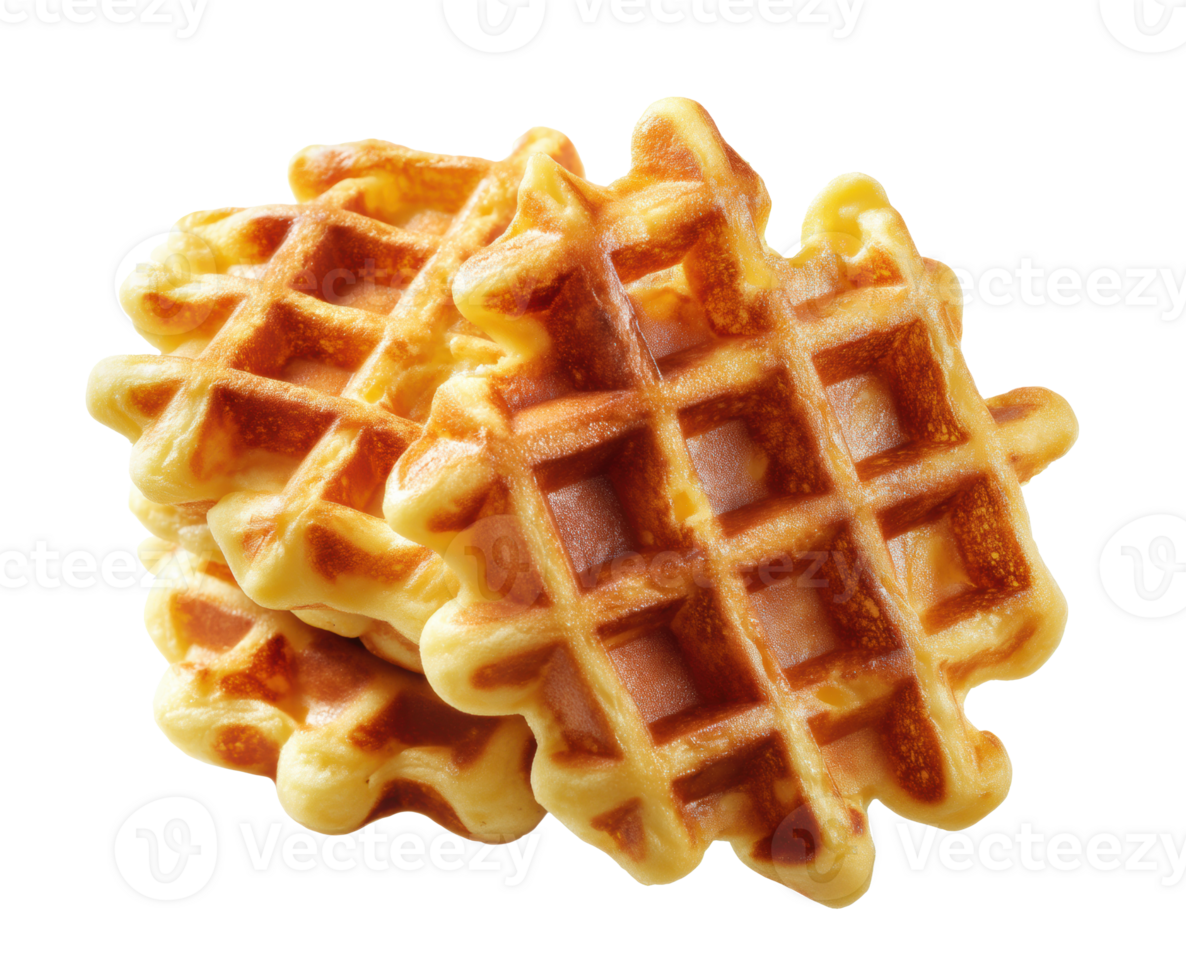 Delicious waffles served warm for breakfast or dessert enjoyment png