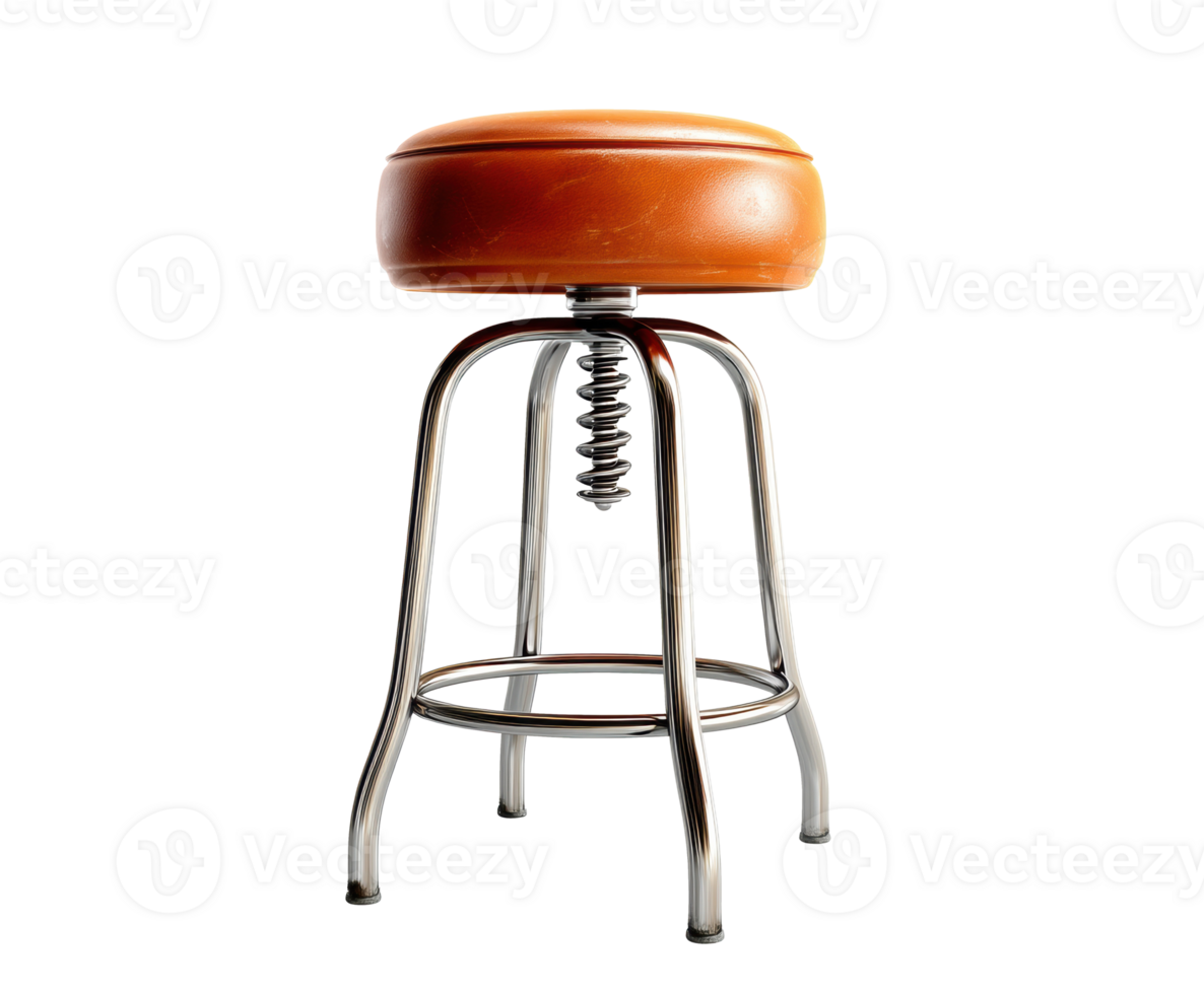 Modern bar stool with padded seat for stylish interiors png