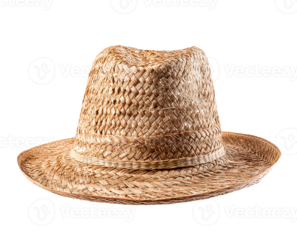 Stylish straw hat for summer outings and beach trips png