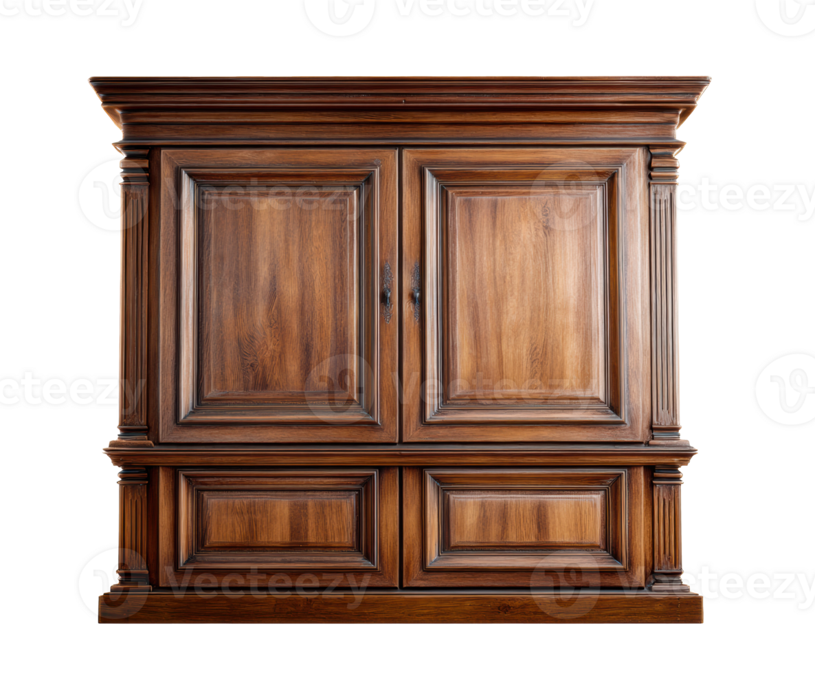 Classic wooden cabinet for elegant home storage solutions png