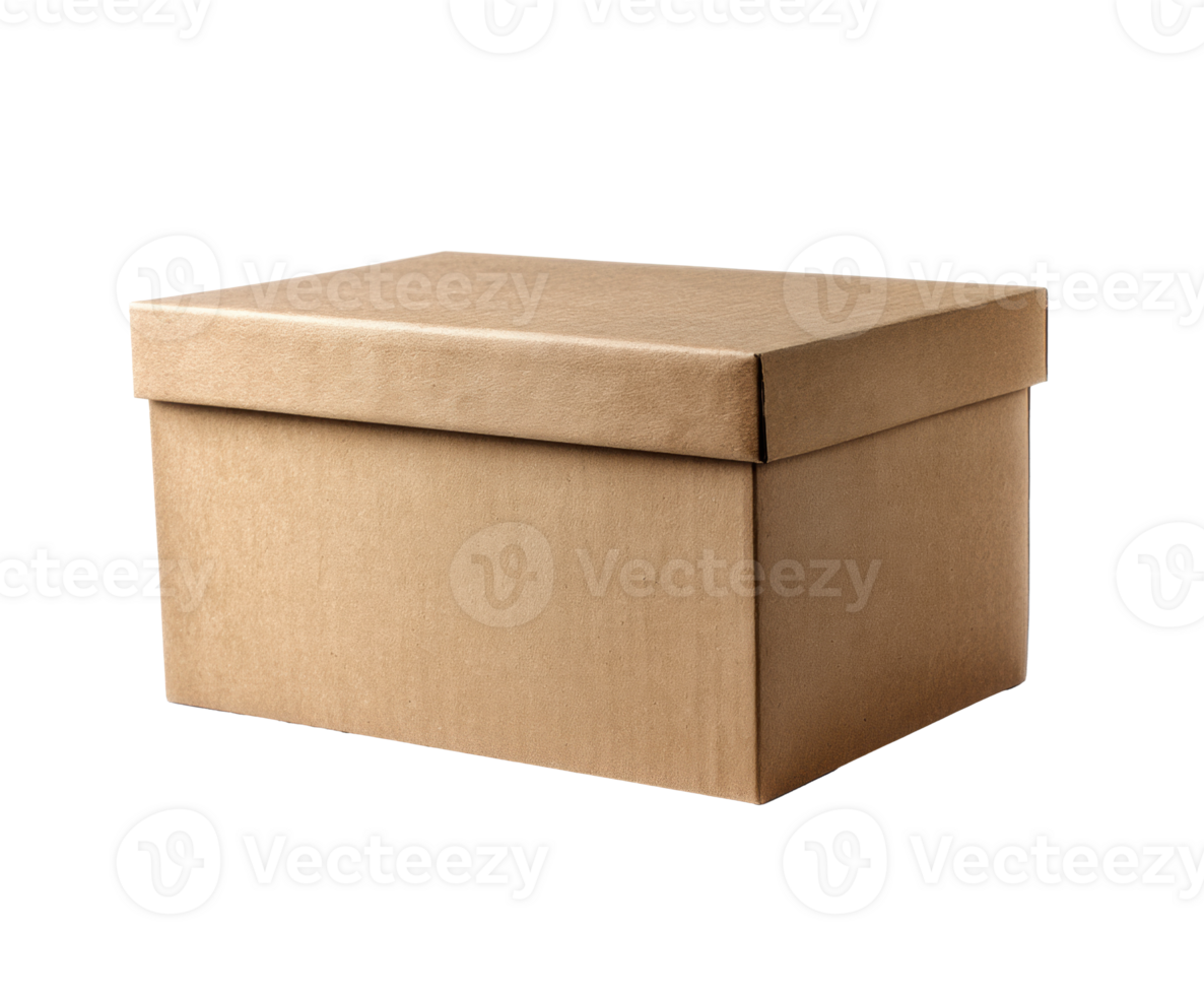 Simple brown cardboard box for storage or packaging needs png
