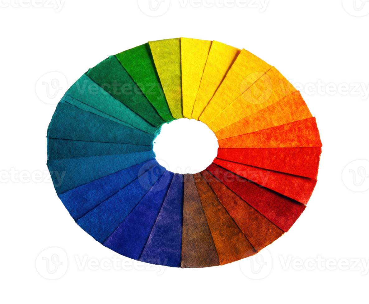 Color wheel displaying various shades for artistic purposes png