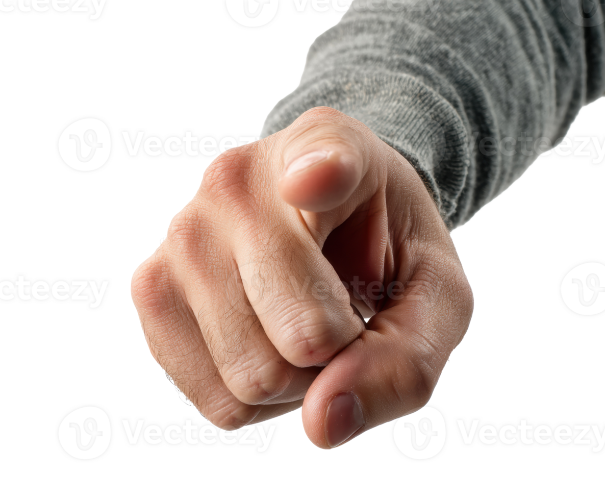 Hand gesture indicating direction with finger pointing forward png