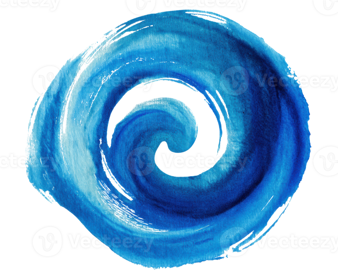 Creative blue water swirl design for artistic projects png