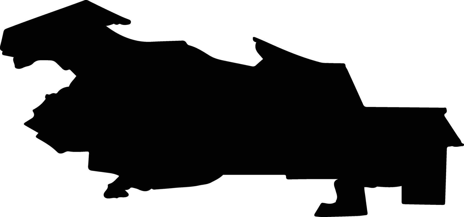 Adamovsky District Russia silhouette map vector