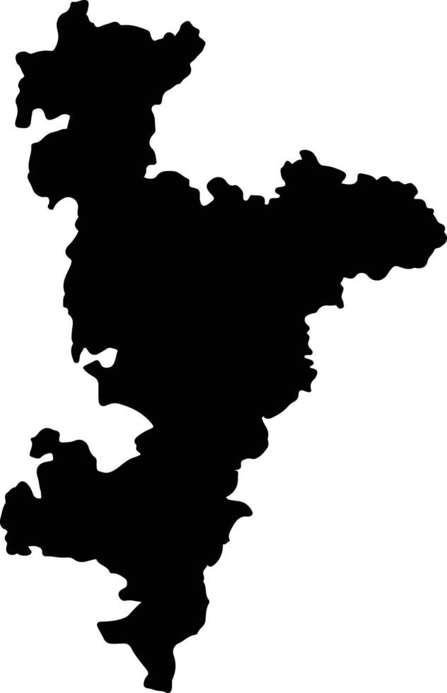 Ahmadabad India silhouette map vector