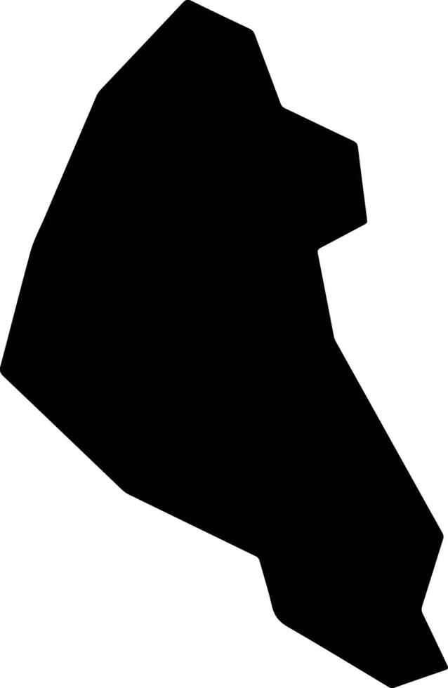 Agios Athanasios Cyprus silhouette map vector