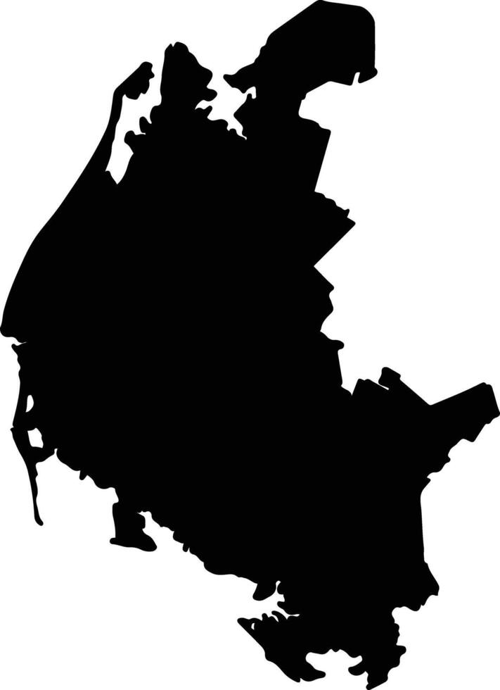 Ahome Mexico silhouette map vector
