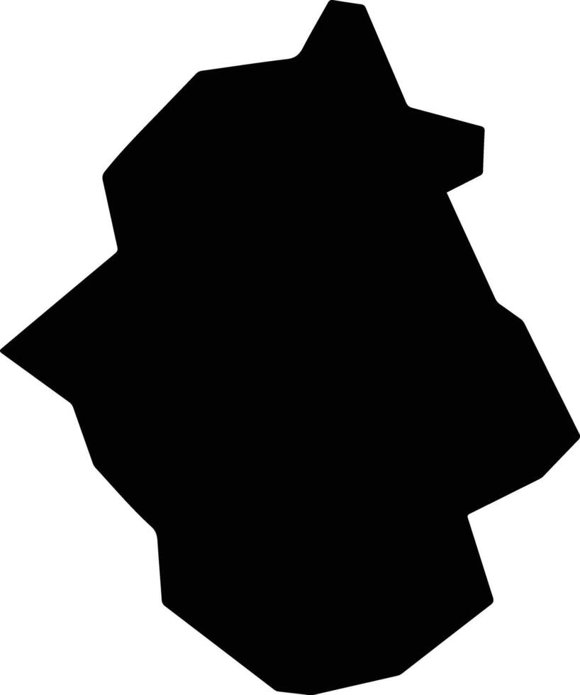 Achi Japan silhouette map vector