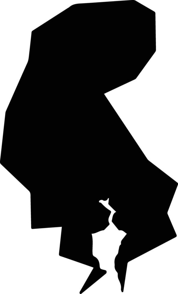 Aioi Japan silhouette map vector